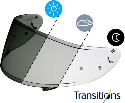 Visor Shoei CWR-1 for NXR/RYD/X-Spirit 3 helmets Photochromic 