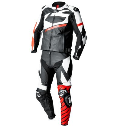 Leather Suit Two-Piece iXS Ace 1.0 Black-White-Red