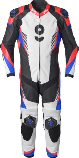 Leather Suit One-Piece GMS GRC-1 Black-Blue-Red