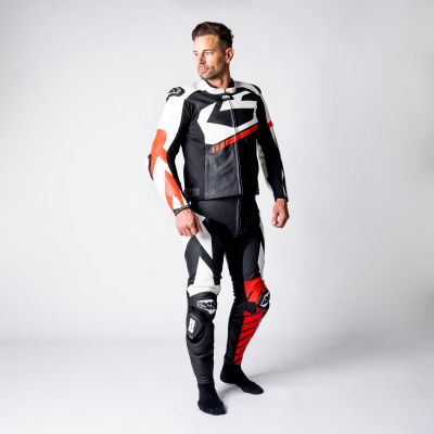 Leather Suit Two-Piece iXS Ace 1.0 Black-White-Red