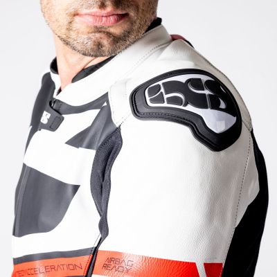 Leather Suit Two-Piece iXS Ace 1.0 Black-White-Red