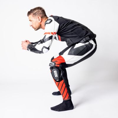 Leather Suit Two-Piece iXS Ace 1.0 Black-White-Red