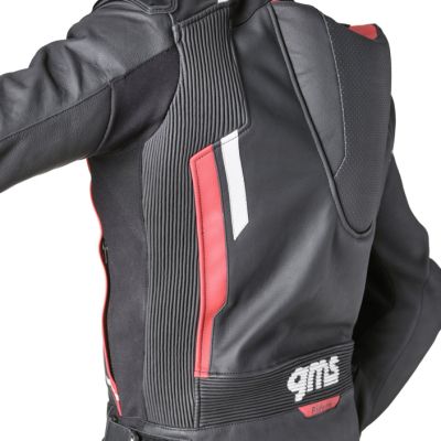 Кожен екип от 2 части GMS GR-1 черен-червен-бял