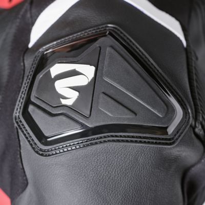 Кожен екип от 2 части GMS GR-1 черен-червен-бял