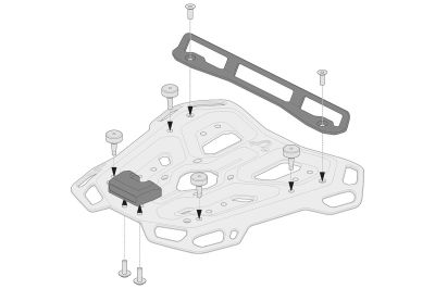 Adapter kit SW-Motech ADVENTURE-RACK - top case Shad 2