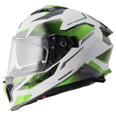 Каска GMS Gelero White-green-gray