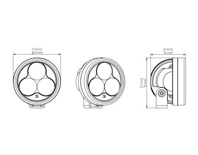 Допълнителен фар Denali D3 Driving с технология DataDim™