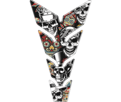 Протектор за резервоар OneDesigin SKULLS2 PAD9P