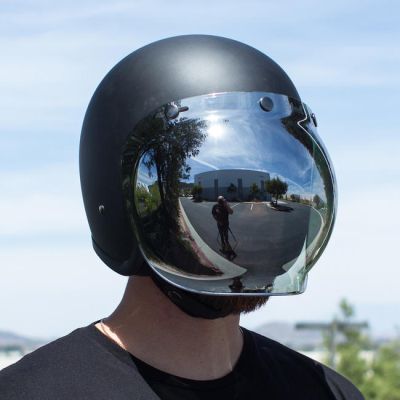 Универсален визьор Biltwell Bubble Anti-Fog Chrome Mirror